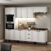 Cozinha Completa Conecta Frizz 11 Portas 3 Gavetas com Pés Branco - Genialflex
