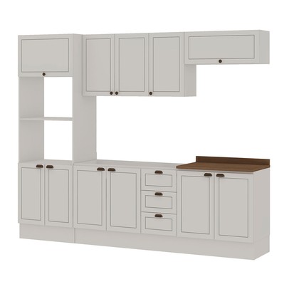Cozinha Completa Conecta Frizz 11 Portas 3 Gavetas Cm0123r Branco - Genialflex