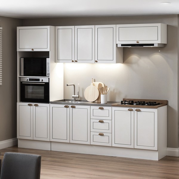 Cozinha Completa Conecta Frizz 11 Portas 3 Gavetas Cm0123r Branco - Genialflex