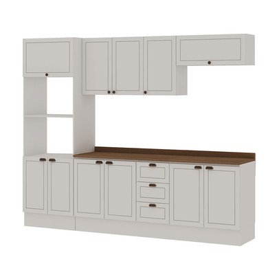 Cozinha Completa Conecta Frizz 11 Portas 3 Gavetas Branco - Genialflex