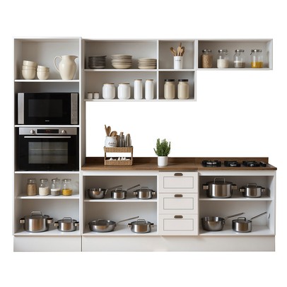 Cozinha Completa Conecta Frizz 11 Portas 3 Gavetas Branco - Genialflex