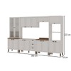 Cozinha Completa Conecta Frizz 15 Portas 3 Gavetas com Vidro e Pés Cm0124 Branco - Genialflex
