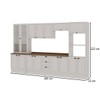 Cozinha Completa Conecta Frizz 15 Portas 3 Gavetas com Vidro Branco - Genialflex