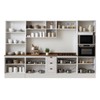 Cozinha Completa Conecta Frizz 15 Portas 3 Gavetas com Vidro Branco - Genialflex