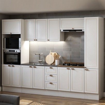 Cozinha Completa Conecta Frizz 13 Portas 3 Gavetas Cm0125r.02 Branco - Genialflex