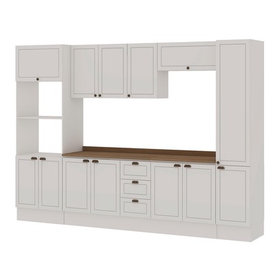 Cozinha Completa Conecta Frizz 13 Portas 3 Gavetas Branco - Genialflex
