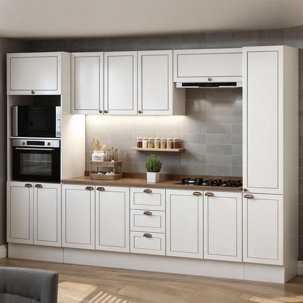 Cozinha Completa Conecta Frizz 13 Portas 3 Gavetas Branco - Genialflex