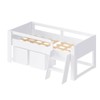 Cama Infantil Yuuk 2 Baús com Escada Branco - Pnr Móveis