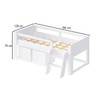 Cama Infantil Yuuk 2 Baús com Escada Branco - Pnr Móveis