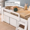 Cama Infantil Yuuk 2 Baús com Escada Branco - Pnr Móveis