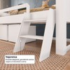 Cama Infantil Yuuk 2 Baús com Escada Branco - Pnr Móveis