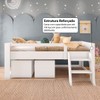 Cama Infantil Yuuk 2 Baús com Escada Branco - Pnr Móveis