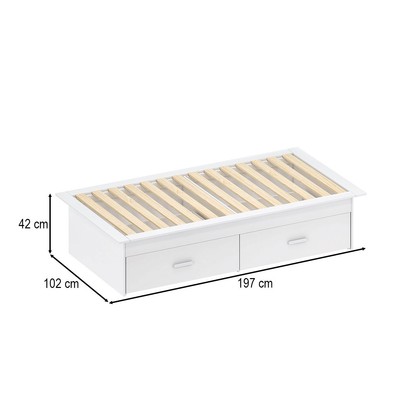 Cama Infantil May 2 Gavetas Confort Branco - Pnr Móveis