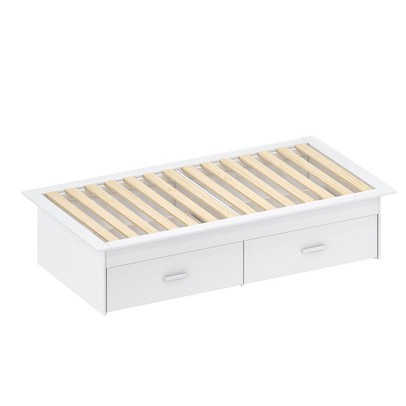 Cama Solteiro May 2 Gavetas Branco - Pnr Móveis