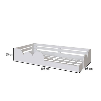 Cama Infantil Montessoriana Nube Branco - Pnr Móveis
