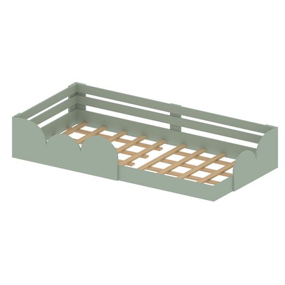 Cama Infantil Montessoriana Nube Verde - Pnr Móveis