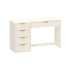Mesa Escrivaninha Vita 5 Gavetas Off White - Pnr Móveis