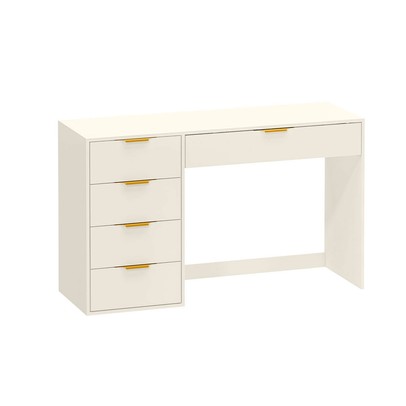 Mesa Escrivaninha Vita 5 Gavetas Off White - Pnr Móveis