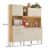 Cozinha Compacta Select 6 Portas 2 Gavetas Cinamon/Off White - Demóbile