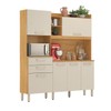 Cozinha Compacta Select 6 Portas 2 Gavetas Cinamon/Off White - Demóbile