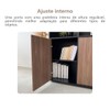 Armário para Escritório Tamburato com Led Nogal/Preto - Artany Movéis