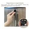 Armário para Escritório Tamburato com Led Nogal/Preto - Artany Movéis