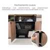 Armário para Escritório Tamburato com Led Nogal/Preto - Artany Movéis