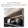 Armário para Escritório Tamburato com Led Nogal/Preto - Artany Movéis