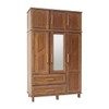 Guarda-Roupa Solteiro Acre 6 Portas 2 Gavetas com Espelho Ypê - Rodmoveis