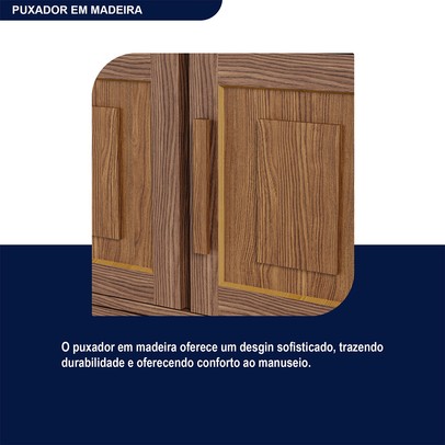 Guarda-Roupa Solteiro Acre 6 Portas 2 Gavetas com Espelho Ypê - Rodmoveis