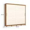 Guarda-Roupa Casal Cayman 2 Portas 6 Gavetas 100% Mdf Ripado Cinamomo/Off White - Henn