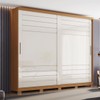Guarda-Roupa Casal Cayman 2 Portas 6 Gavetas 100% Mdf Ripado Cinamomo/Off White - Henn