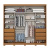 Guarda-Roupa Casal Cayman 2 Portas 6 Gavetas 100% Mdf Ripado Cinamomo/Off White - Henn