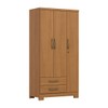 Guarda-Roupa Solteiro Açaí 3 Portas 2 Gavetas Cinamomo -  Henn