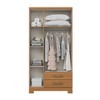 Guarda-Roupa Solteiro Açaí 3 Portas 2 Gavetas Cinamomo -  Henn