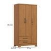 Guarda-Roupa Solteiro Açaí 3 Portas 2 Gavetas Cinamomo -  Henn