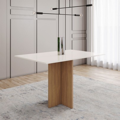 Mesa de Madeira Kira 120 Cm Nature/Off White  - Henn