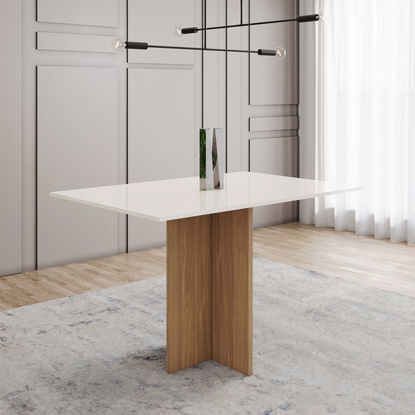 Mesa de Madeira Kira 120 Cm Nature/Off White  - Henn