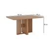 Mesa de Madeira Dinah 160 Cm com Vidro Nature - Henn