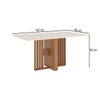 Mesa de Madeira Dinah 160 Cm com Vidro Sc150 Nature/Off White - Henn