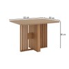 Mesa de Madeira Dinah 120 Cm com Vidro Nature - Henn