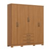 Guarda-Roupa Casal Caju 6 Portas 3 Gavetas Cinamomo - Henn