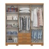 Guarda-Roupa Casal Caju 6 Portas 3 Gavetas Cinamomo - Henn
