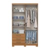 Guarda-Roupa Solteiro Caju 4 Portas 3 Gavetas Cinamomo - Henn