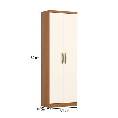 Armário Multiuso 2 Portas Margarida Cinamomo/Off White - Henn