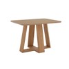 Mesa de Madeira Lins 120 Cm com Vidro Nature - Henn