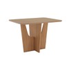 Mesa de Madeira Vértice 120 Cm com Vidro Nature - Henn