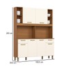 Cozinha Compacta Melinda 6 Portas 2 Gavetas Cinamomo/Off White - Henn