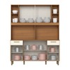 Cozinha Compacta Melinda 6 Portas 2 Gavetas Cinamomo/Off White - Henn