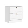 Balcão de Cozinha 80 Cm Americana 2 Gavetas Branco Hp - Henn